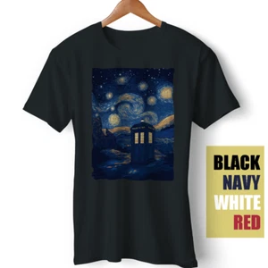 Camiseta de regalo divertida The Starry Night Tardis serie de televisión Vincent van Gogh Meme - Imagen 1 de 5
