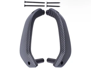 MOTOKU Carbon Fiber ABS Pair Interior Door Pull Handle For Ford Fiesta 2011-2020 - Picture 1 of 5