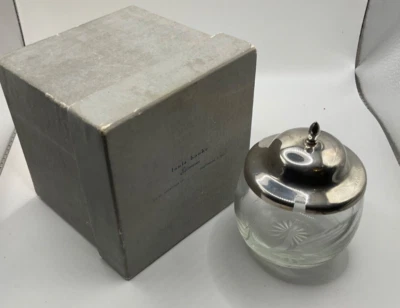 ANTIGUO TARRO DE MOSTAZA LOUIS BOOKE BALTIMORE PLATA ESTERLINA Y CRISTAL TALLADO MAYONESA Foto 1 de 4