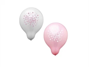 12 Luftballons Ø 25 cm " It is a girl "Geburt Pullerparty Mädchen Luftballon De - Bild 1 von 1