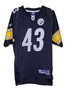 Pittsburgh Steelers Jersey Size Youth Large NFL Reebok #43 Polamalu - Picture 1 of 11