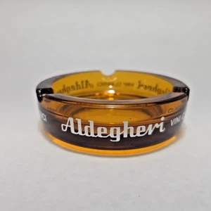 Aldegheri Vini Classici Amber Glass Ash Tray Made In Italy - Picture 1 of 12