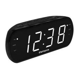 AIWA LED Large Display Dual Alarm Clock AM/FM Radio w/Backup Battery - Black - Picture 1 of 3