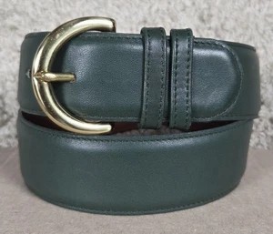 Coach 8500 flaschengrün Damen Gürtel klein handschuhgegerbtes Leder Messingschnalle - Bild 1 von 9