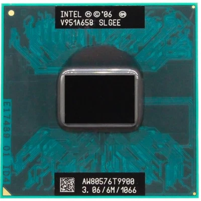 Intel Core 2 Duo T9300 T9500 T9600 T9800 T9900 Mobile CPU Socket P Processor - Image 1 of 4