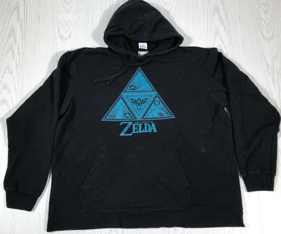 Sudadera con Capucha Legend Of Zelda De Colección Para Hombre XL Negra Nintendo Anillo Hilado Mezcla de Algodón Y2K Foto 1 de 4