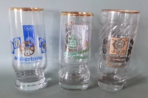 3x Biergläser Goldrand 0,25l Sammlergläser Müllerbräu, Zieglerbräu, Augustiner - Bild 1 von 8