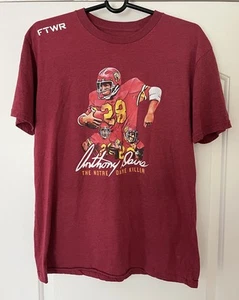 Vintage USC Football "Notre Dame"  Large Trojans Authentic T-shirt Davis Rare - Picture 1 of 4