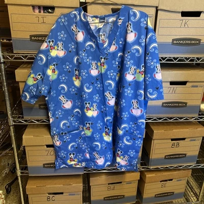 Blusa esfoliante azul Disney Mickey Minnie Mouse tamanho 2XL 6c - Imagem 1 de 4