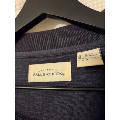 Camisa Polo Falls Creek Para Hombres XL Gris Tejida Manga Corta Cuello Foto 1 de 4