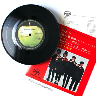 RARE APPLE SOLID LABEL THE BEATLES HELP EP 7" VINYL 45 EX+ RARE - Image 1 of 4