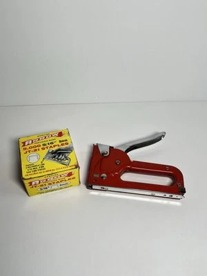 Herramienta pistola grapadora grapadora JT-21 sujetador de flechas de colección con 5 cajas de grapas Foto 1 de 4