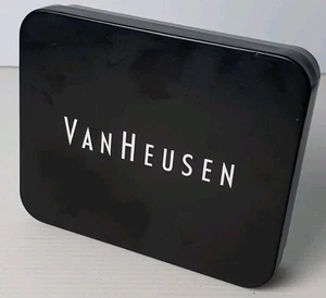VAN HEUSEN Leather Bifold Wallet Card Slots Boxed In Metal Tin Vgc - Picture 1 of 10