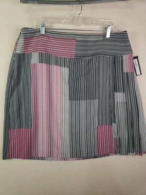 Worthington черный белый и розовый в полоску стороне плиссированные юбки Sz 18 новый с Ярлыками Athletic - Изображение 1 из 4