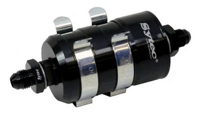 Filtro de combustible bala en línea Sytec Motorsport Racing con accesorios AN6 JIC6 negro - Imagen 1 de 3
