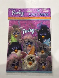 1999 Furby Party Zubehör Beutetüte Vintage Geburtstag Goodie Geschenktüten Spielzeug Neu - Bild 1 von 2