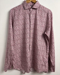Camisa Eton Floral Calce Ajustado Hombre Talla L - Imagen 1 de 9