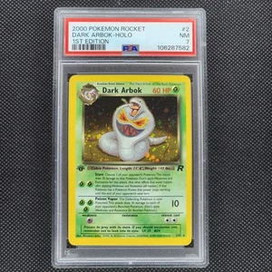 Dark Arbok - 2/82 - Holo Rare - 1st Edition - Team Rocket - Pokemon Card - PSA 7 - Picture 1 of 1