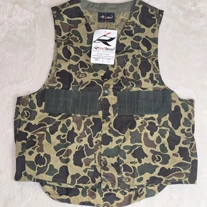 NWT RedHead Blue Bill Vest Duck Camo Rubberized Game Bag Vintage HongKong Size L - Picture 1 of 11