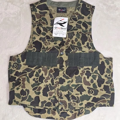 NWT RedHead Blue Bill Vest Duck Camo Rubberized Game Bag Vintage HongKong Size L - Image 1 of 4