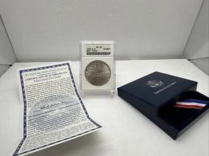 2002 W SILVER WEST POINT MILITARY ACADEMY BICENTENNIAL ANACS MS 68 OGP CB1-87 - Picture 1 of 11