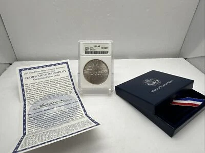 2002 W SILVER WEST POINT MILITARY ACADEMY BICENTENNIAL ANACS MS 68 OGP CB1-87 - Image 1 of 4