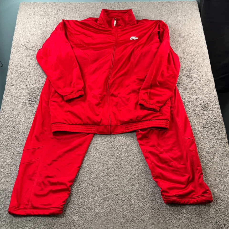 Nike Air Trainingsanzug Herren 3XL Vintage Y2K HipHop Loose Fit Rot Baggy Oversized - Bild 1 von 4