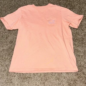 Vineyard Vines Logo Boys Short Sleeve T-Shirt - Sz M (12-14) Peach - Picture 1 of 11