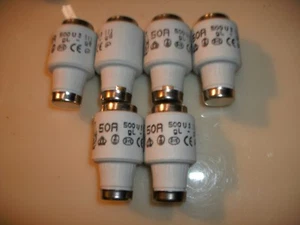 LOT OF 6 - DIII FUSE LINK 50A 500V gL-gG - Picture 1 of 1