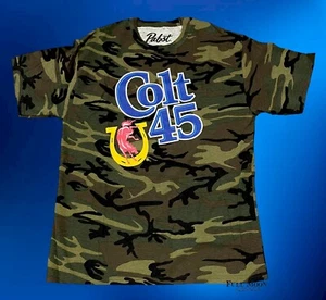 Nueva Camiseta Colt 45 Malta Licor Camuflado Para Hombre Vintage - Imagen 1 de 2