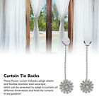 2Pcs Magnetic Curtain Tiebacks Flower Style Stainless Steel Flexible Curtain Do