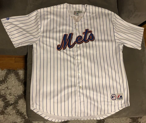 Vintage Y2K New York Mets Sewn Majestic Jose Reyes 7 Jersey 3XL 3XT Pinstripes Cover