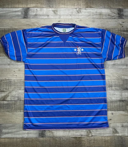 Score Draw Shirt Mens Extra Large Blue Chelsea Official Retro Football Club Tee Cover