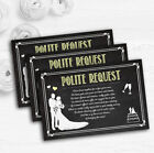 Chalkboard Yellow Personalised Wedding Gift Cash Request Money Poem Cards