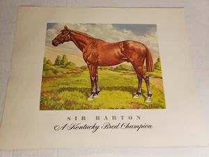 Vintage Print of Kentucky Derby Winner, "Sir Barton",Ky bred Champion - Picture 1 of 2