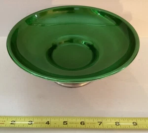 WALLACE Schale versilbert 9026_farbig verkleidet smaragdgrün_Vintage_8,25" Durchmesser - Bild 1 von 12