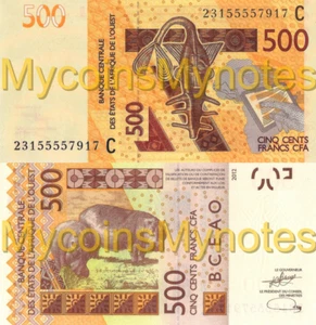 WEST AFRICAN STATES, BURKINA FASO, 500, 2023, Code C, PNEW, New Signature, UNC - Picture 1 of 3