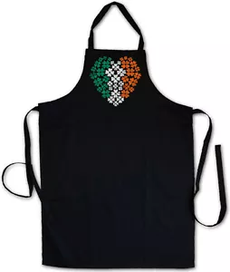 DELANTAL DE COCINA IRISH CLOVERLEAF HEART DELANTAL DE PARRILLA Cloverleaf Ireland trébol - Imagen 1 de 1