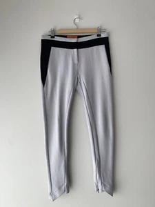 Manning Cartell Pants Womens Size 8 Black Grey Ankle Zip Corporate Officewear - Foto 1 di 14