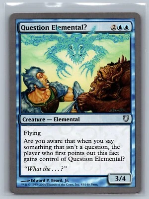 Magic The Gathering Unhinged Question Elemental? #43/140 MTG TCG CCG - Image 1 of 2