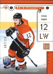 2005-06 (FLYERS) Be A Player First Period #65 Simon Gagne /100