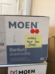 MOEN Banbury 8" Widespread 2-Handle Bathroom Faucet Spot Resist Brshd NickelREAD - Imagen 1 de 2