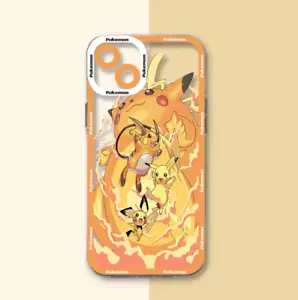 Pokemons Anime Pikachu Cover Phone Case 11-16 for iPhone Protective Soft Shell - Picture 1 of 2