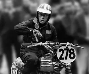 Triumph motorcycle Steve McQueen 1964 ISDT racing photo motorcycle - Picture 1 of 1