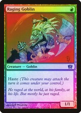 Raging Goblin FOIL 8th Edition HEAVILY PLD Red Common MAGIC MTG CARD ABUGames