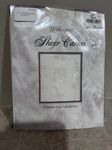 Worthington Vintage Sheer Caress Textured Pantyhose Long Lace Ivory Tights - Picture 1 of 3