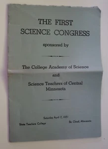 The First Science Congress 1951 St. Cloud Minnesota State Teachers College Bro. - Picture 1 of 2