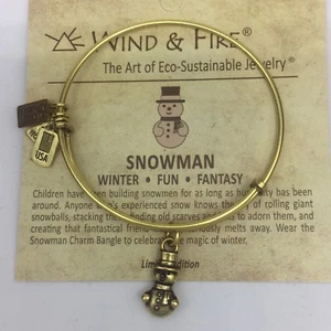 Pulsera Muñeco de Nieve Viento y Fuego Oro Ruso Extensible Ajustable - Imagen 1 de 1