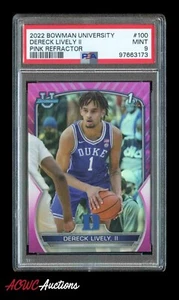 Bowman University Pink Refractor #100 Dereck Lively 2022 PSA 9 (como nuevo) radiocontrol - Imagen 1 de 2