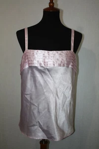 Top Camisola De Colección Sliperfection Talla L Rosa Plisada Satén Poliéster RN 13996 - Imagen 1 de 5